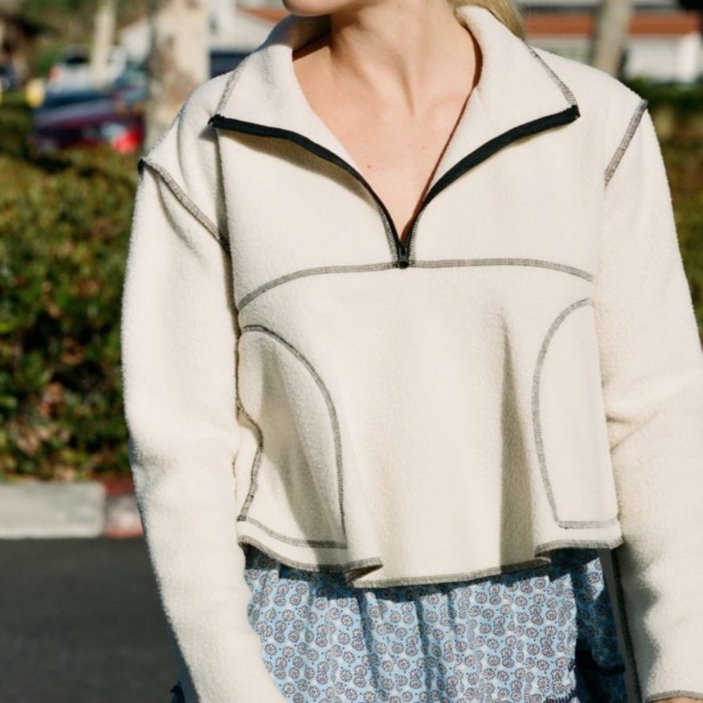 Urban Outfitters Fleece Half-Zip Sweatshirt